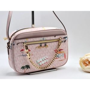 Michael Kors Jet set large saffiano Leather Crossbody Bag